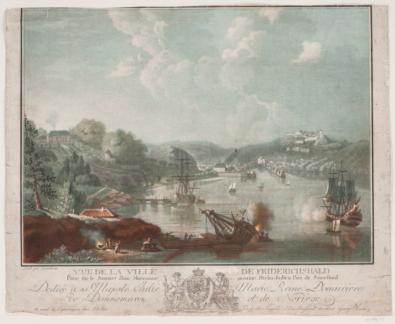 Vue de la ville Frederikshald autorstwa Georg Haas
