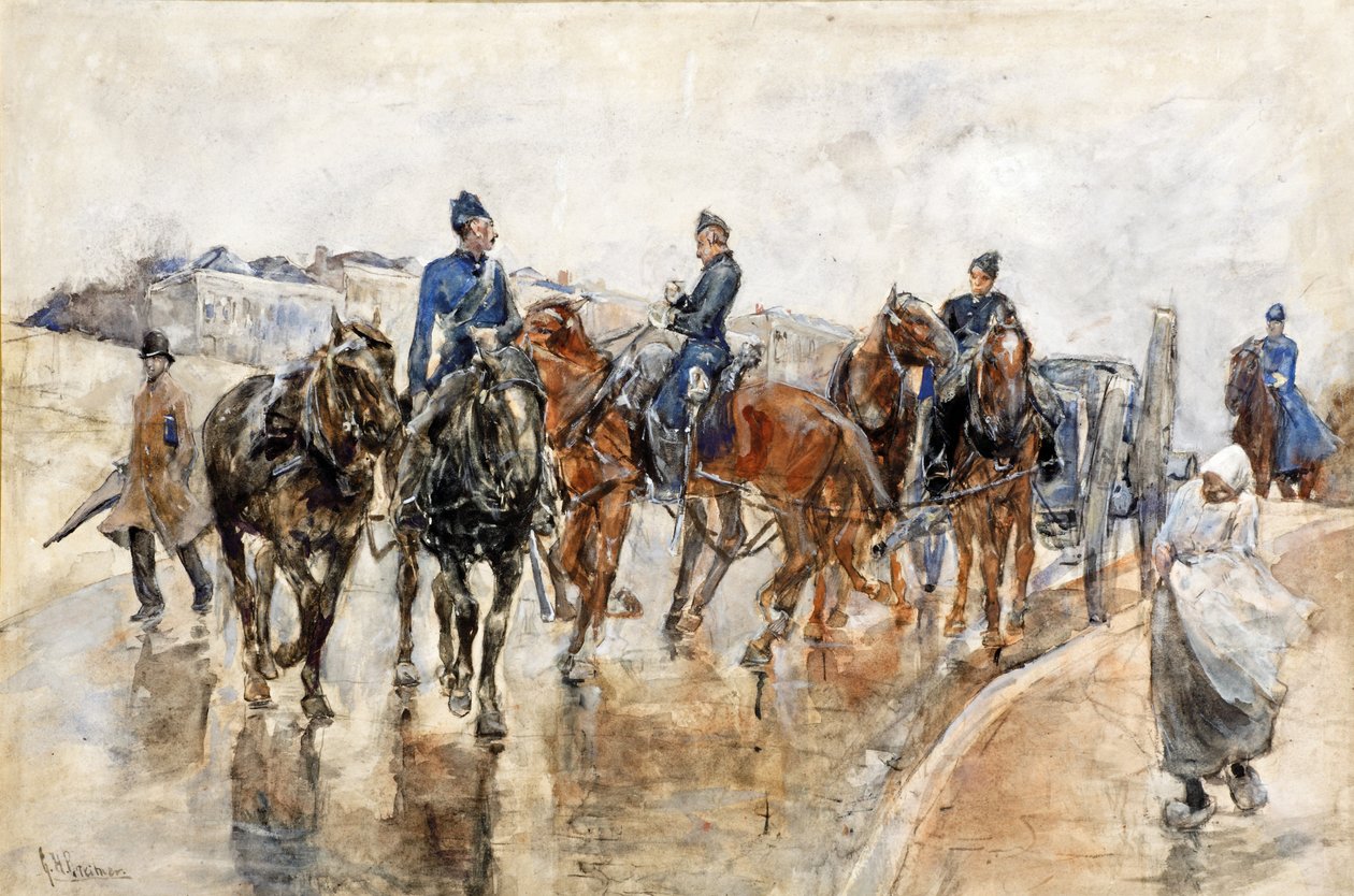 Wracając z manewrów autorstwa Georg Hendrik Breitner