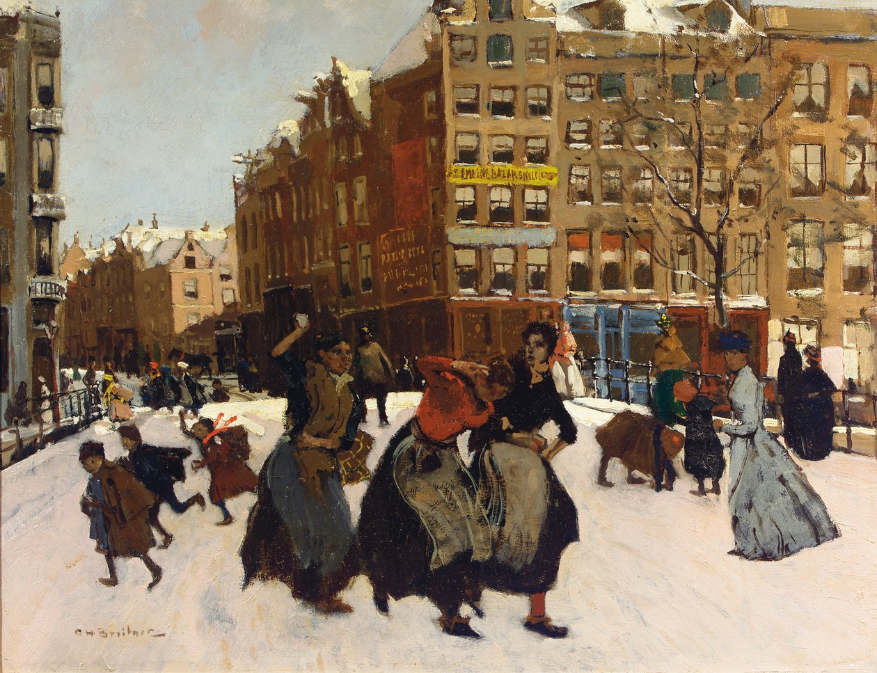 Zima w Amsterdamie, ok.1898 autorstwa Georg Hendrik Breitner
