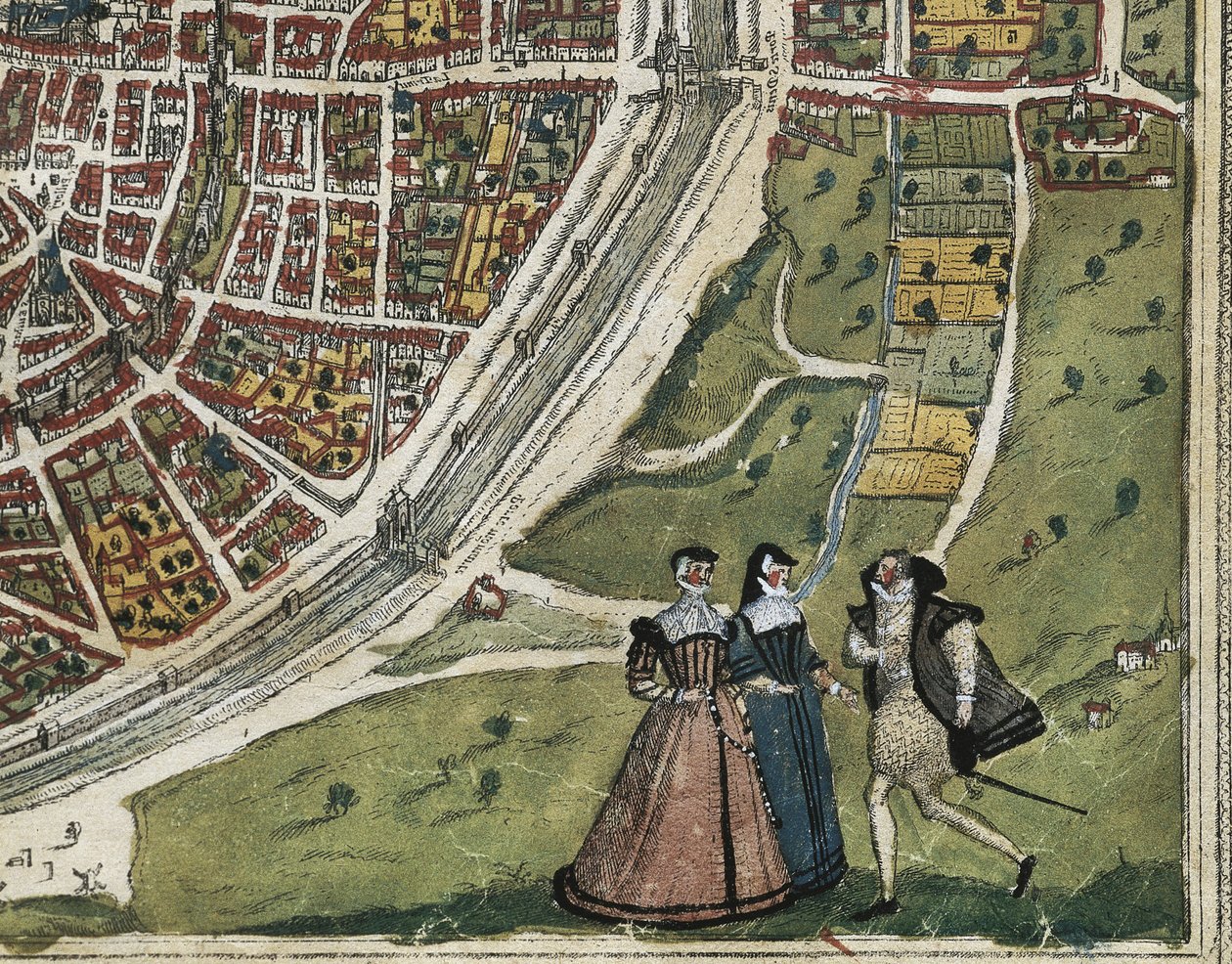 BRAUN, George (1541-1622). ORTELIUS, Abraham (1527-1598). HOGENBERG, Franz (1535-1590). Civitatis Orbis Terrarum (Theatrum orbis terrarum). 1572-1617. Paryż (1572). Lewy dolny szczegół. Tom I. Akwaforta. HISZPANIA. KASTYLIA I LEON. Salamanca. Salamanca Uni autorstwa Georg Hogenberg Franz (1535 90) & Ortelius Abraham (1527 98) Braun