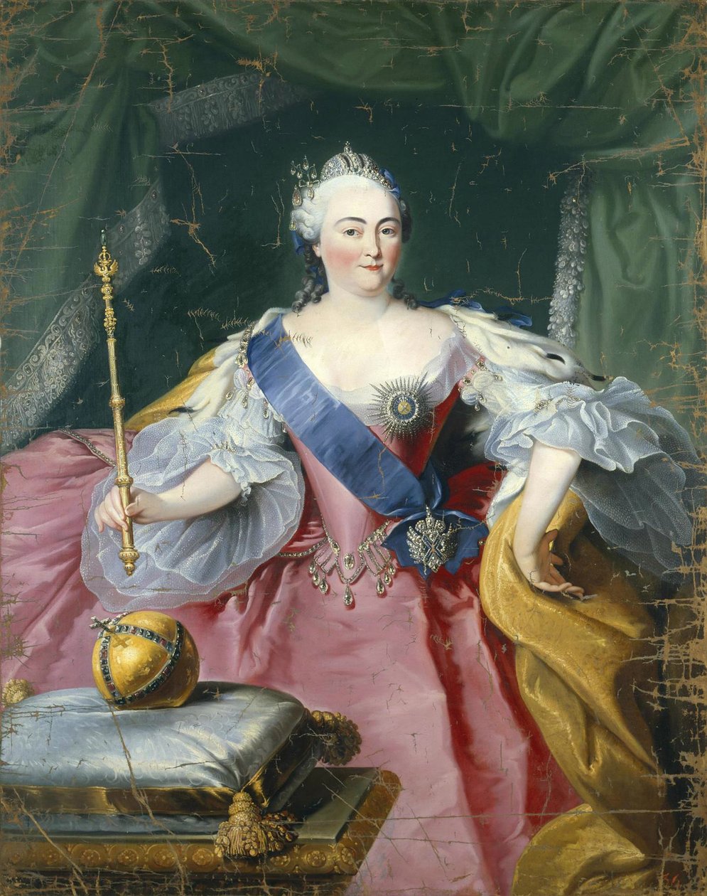 Portret cesarzowej Elżbiety 1709-1762, lata siedemdziesiąte XVIII wieku autorstwa Georg Kaspar von Prenner