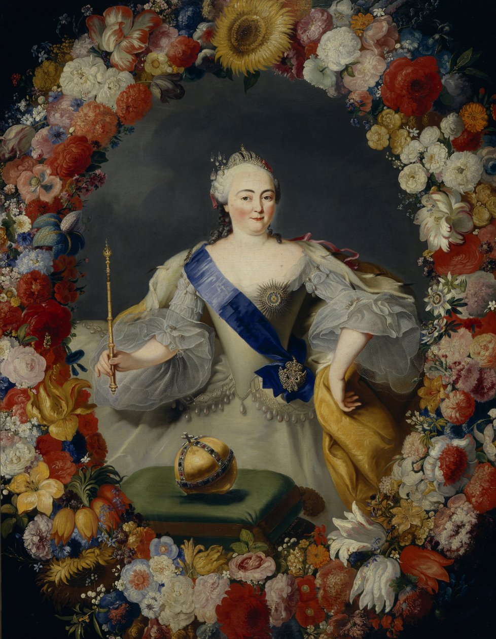Portret cesarzowej Elżbiety 1709-1762, 1754 autorstwa Georg Kaspar von Prenner