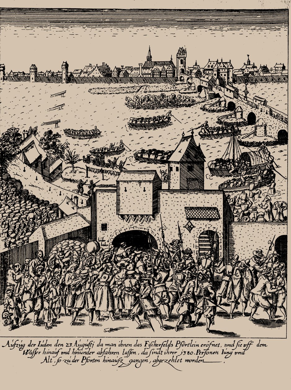 Powstanie Fettmilcha. Wypędzenie żydów z Frankfurtu 23 sierpnia 1614 r. 1616-1617. autorstwa Georg Keller