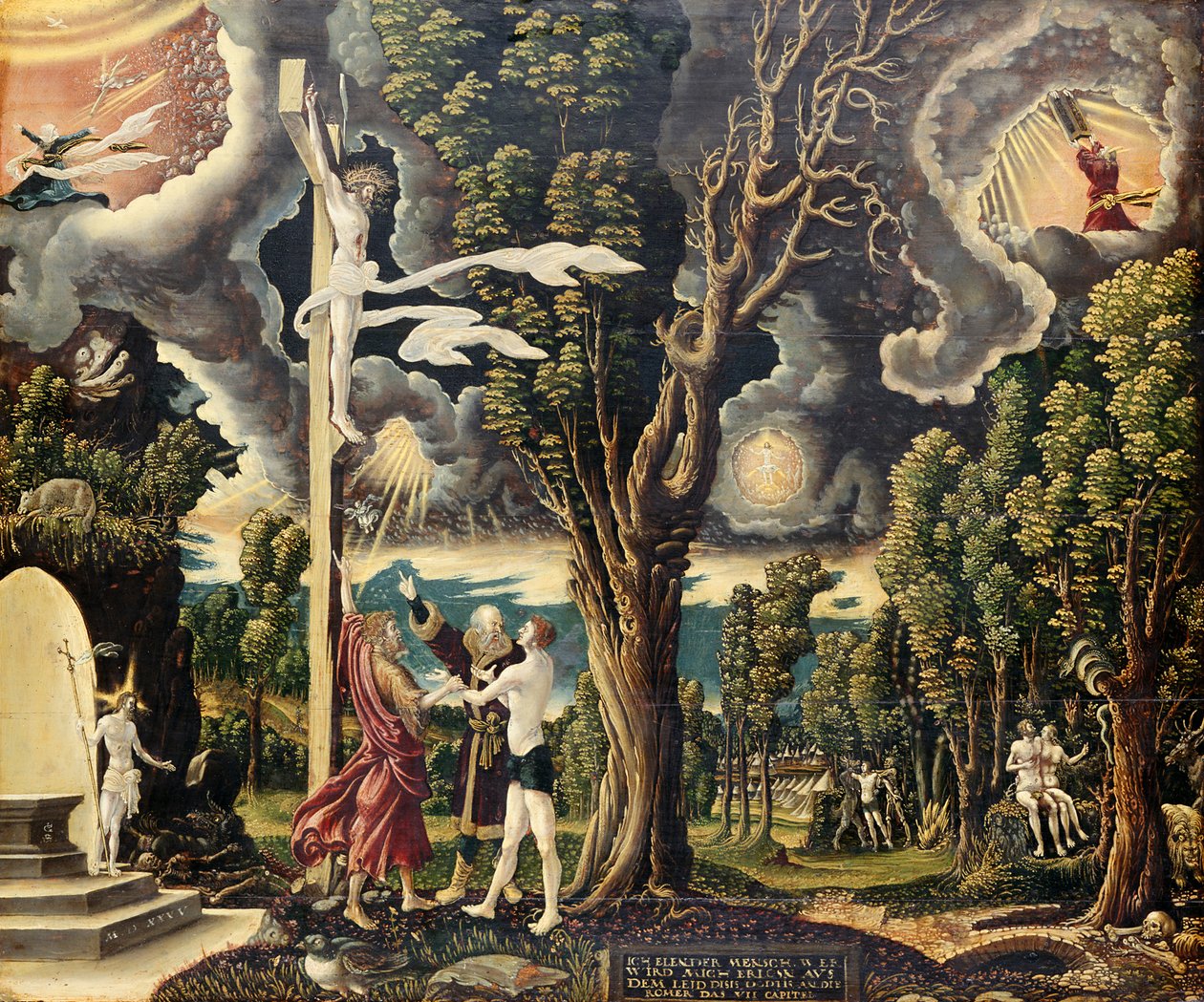 Upadek i odkupienie, 1535 autorstwa Georg Lemberger
