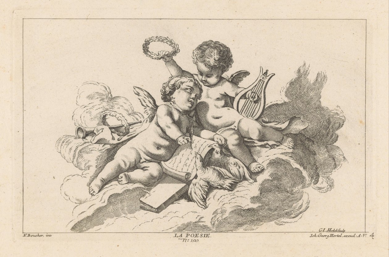 Poëzie La Poesie (tytuł na obiekcie) Livre des Arts (tytuł serii) autorstwa Georg Leopold Hertel