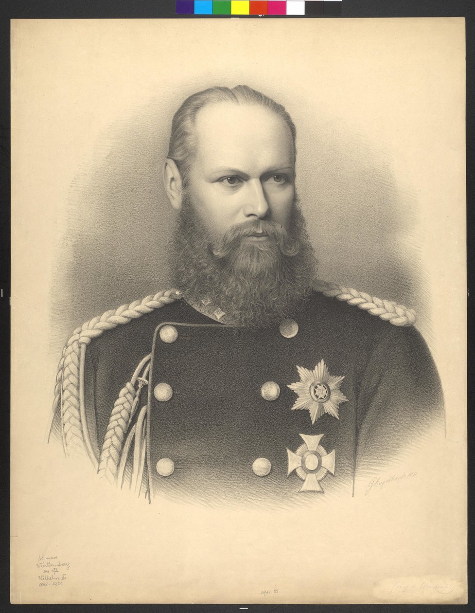 Król Wirtembergii Wilhelm II autorstwa Georg Ludwig Engelbach Engelbach