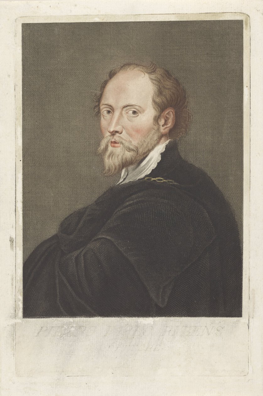 Portret artysty Petera Paula Rubensa Portrety artystów (tytuł serii) autorstwa Georg Martin Preissler