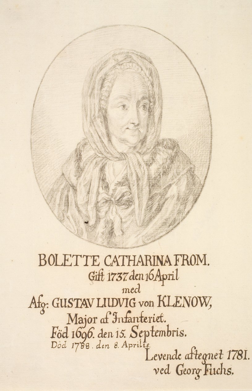 Portret Bolette Cathariny From autorstwa Georg Mathias Fuchs