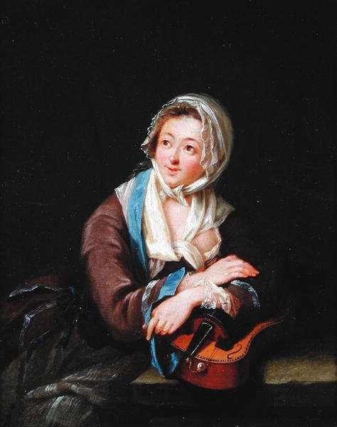 Dama z instrumentem muzycznym autorstwa Georg Melchior Kraus