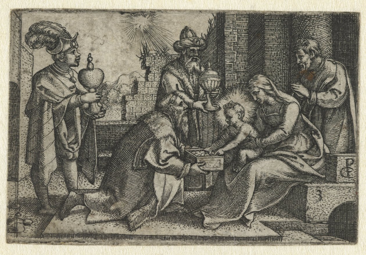 Adoracja Królów Życie Chrystusa (tytuł serii) autorstwa Georg Pencz