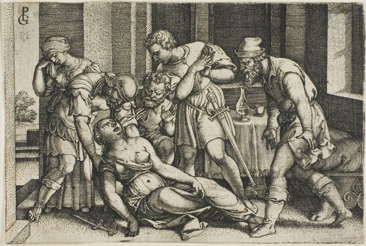 Śmierć Lukrecji autorstwa Georg Pencz