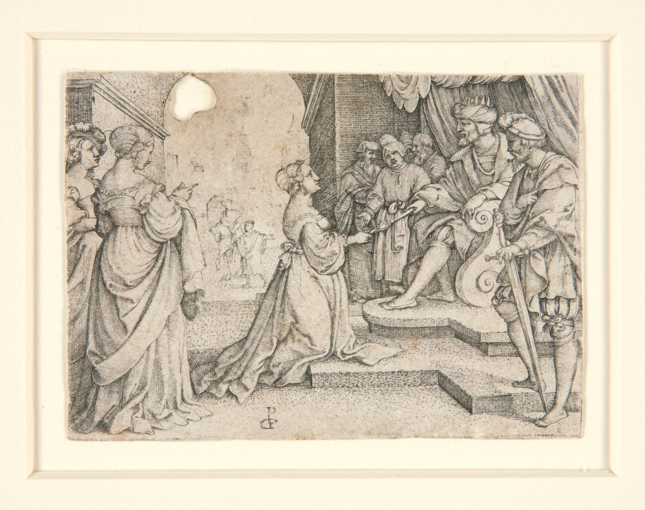 Estera przed Aswerusem autorstwa Georg Pencz
