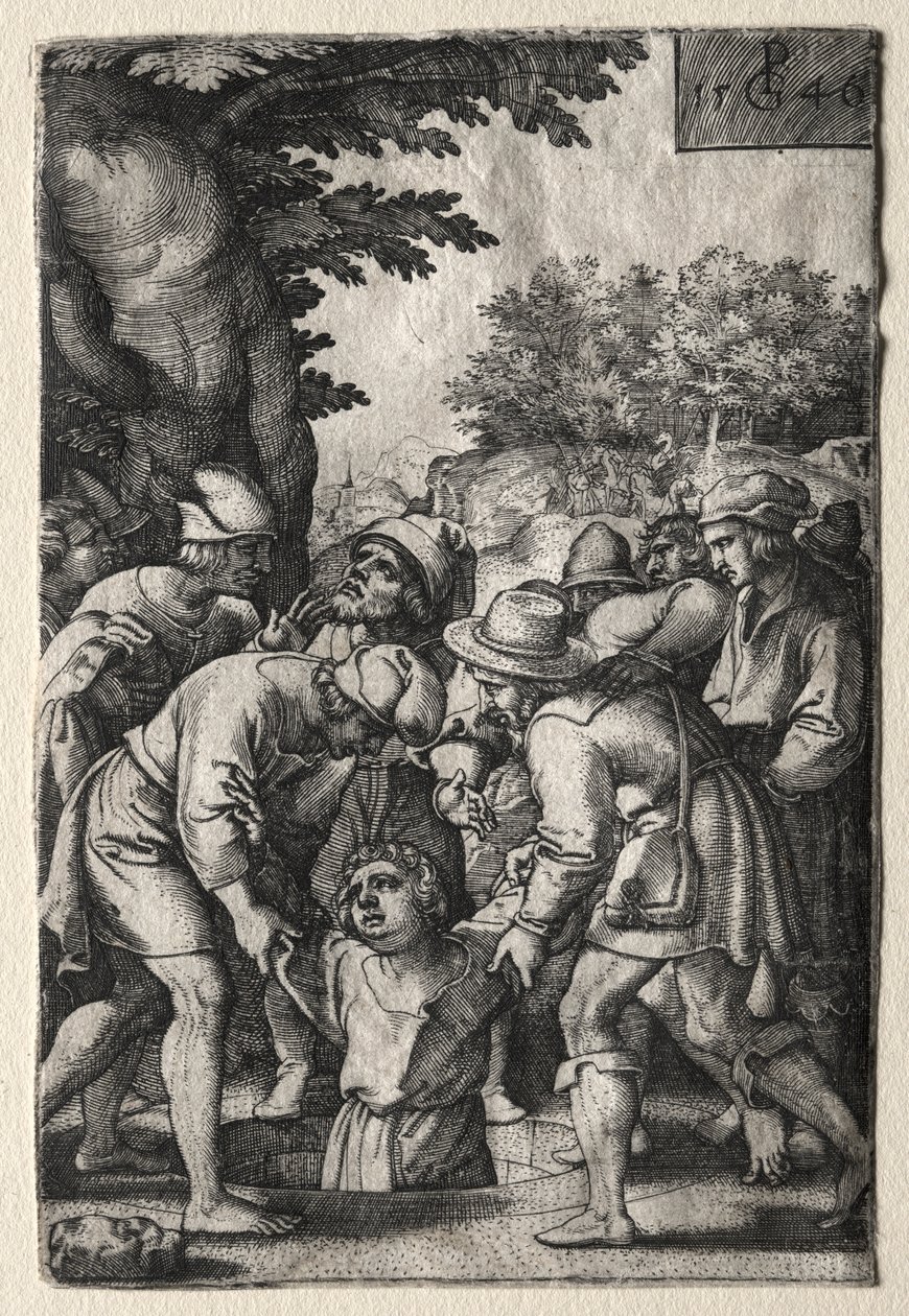 Józef spuszczony do studni autorstwa Georg Pencz