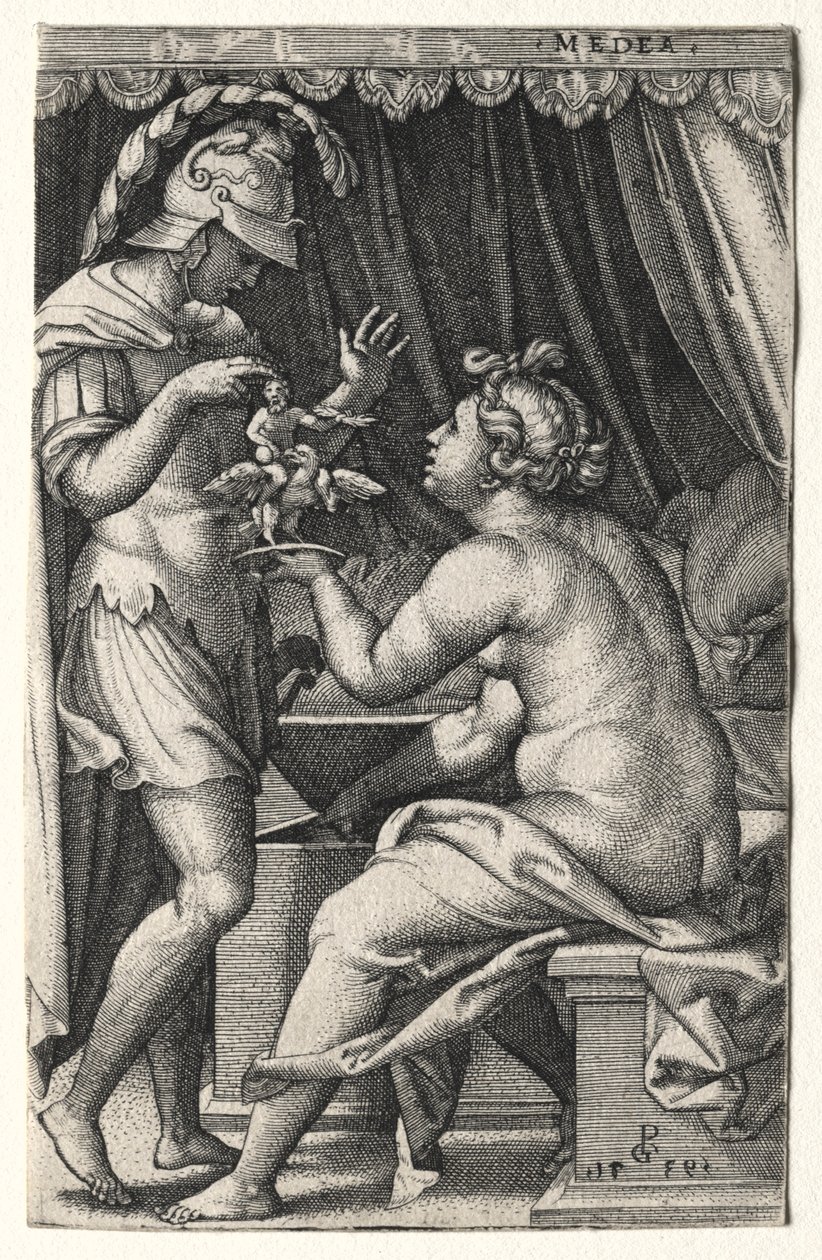 Medea i Jason autorstwa Georg Pencz