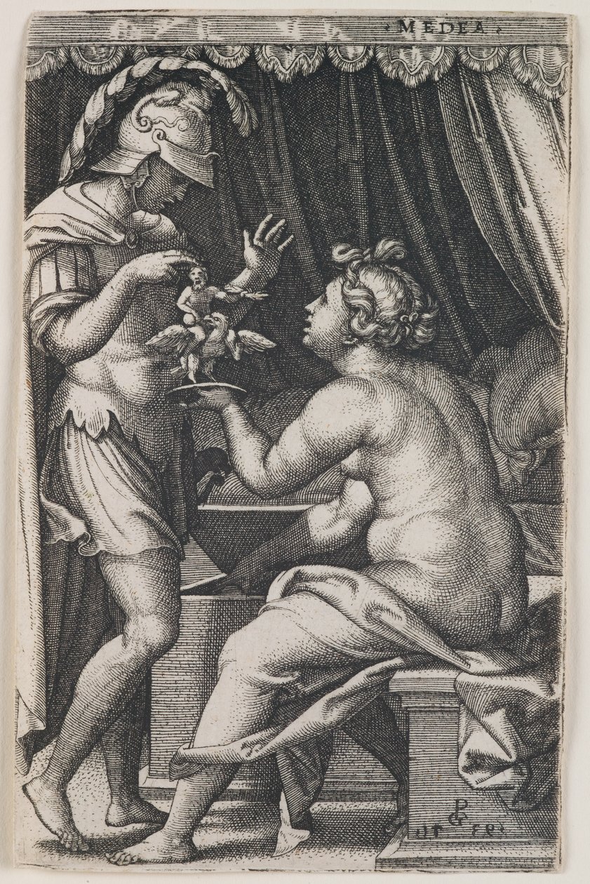 Medea i Jason autorstwa Georg Pencz