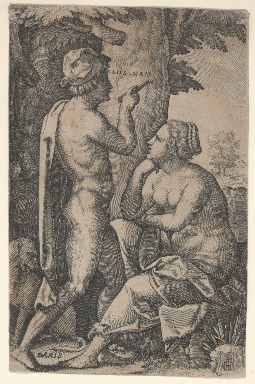 Paryż i Oenone autorstwa Georg Pencz
