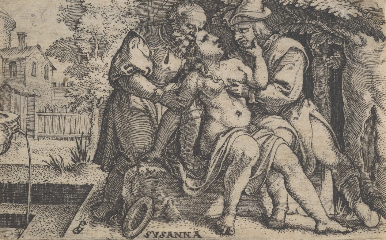 Zuzanna i Starszyzna. autorstwa Georg Pencz