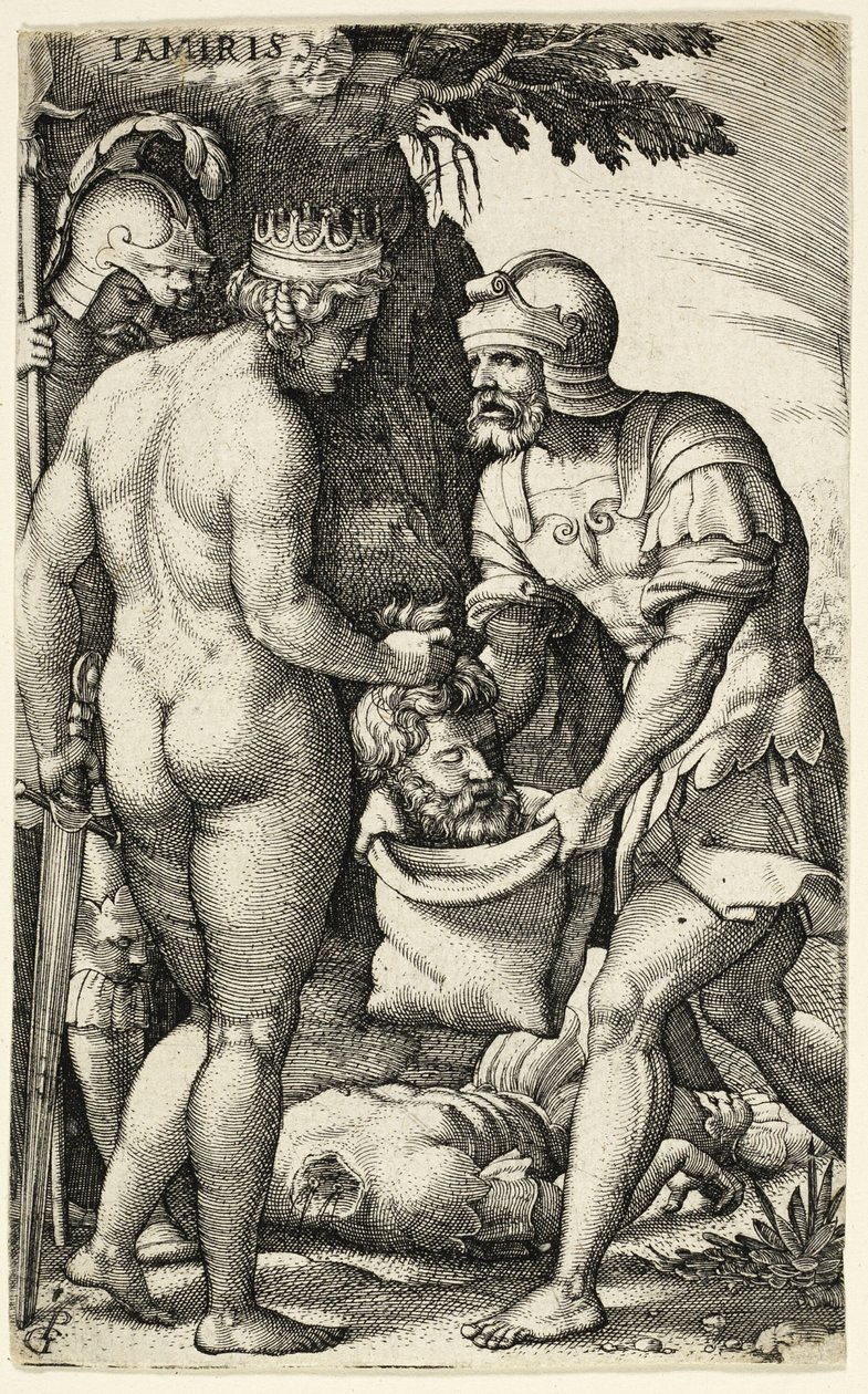Tamiris, z greckich bohaterek autorstwa Georg Pencz