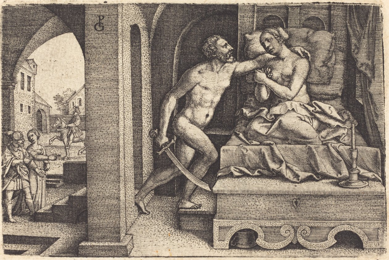 Tarquin i Lukrecja autorstwa Georg Pencz