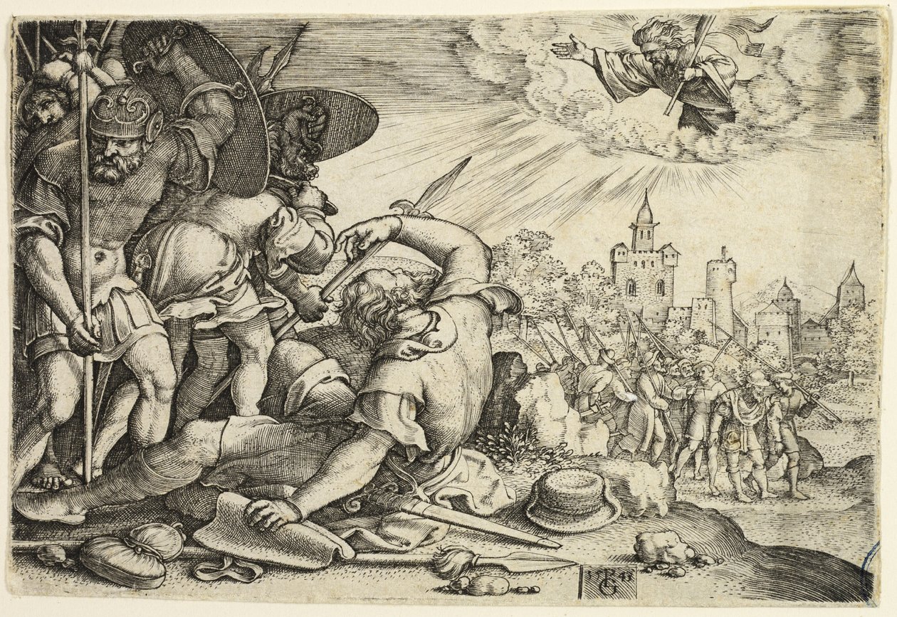 Nawrócenie św. Pawła autorstwa Georg Pencz