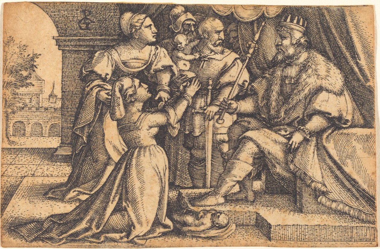 Wyrok Salomona autorstwa Georg Pencz