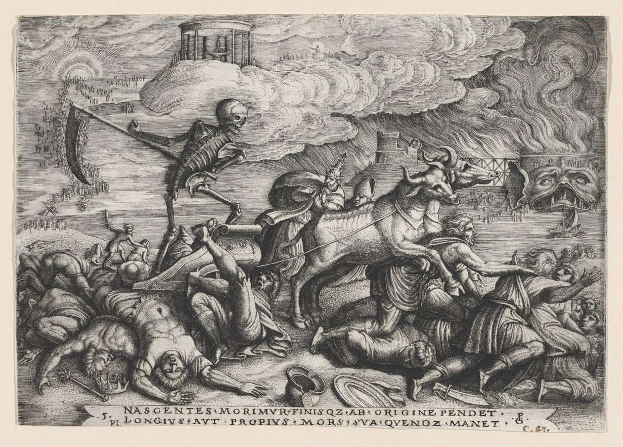 Triumf Śmierci na Czas, z Triumfu Petrarki. autorstwa Georg Pencz