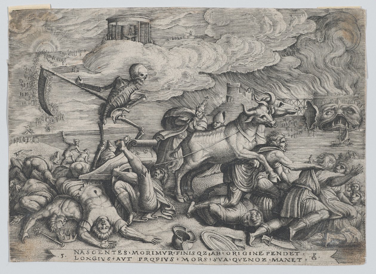 Triumf Śmierci na Czas, z Triumfu Petrarki. autorstwa Georg Pencz