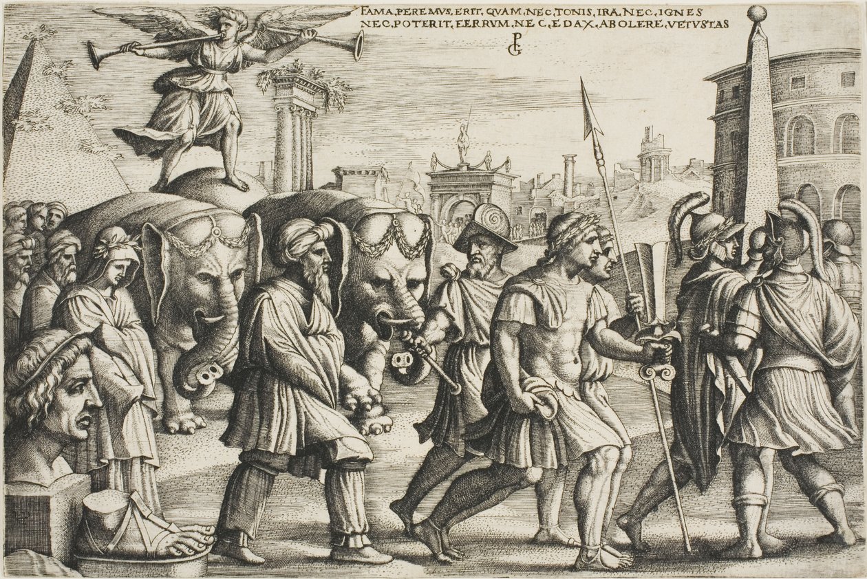 Triumf Sławy, trzecia płyta z Triumfów Petrarki autorstwa Georg Pencz