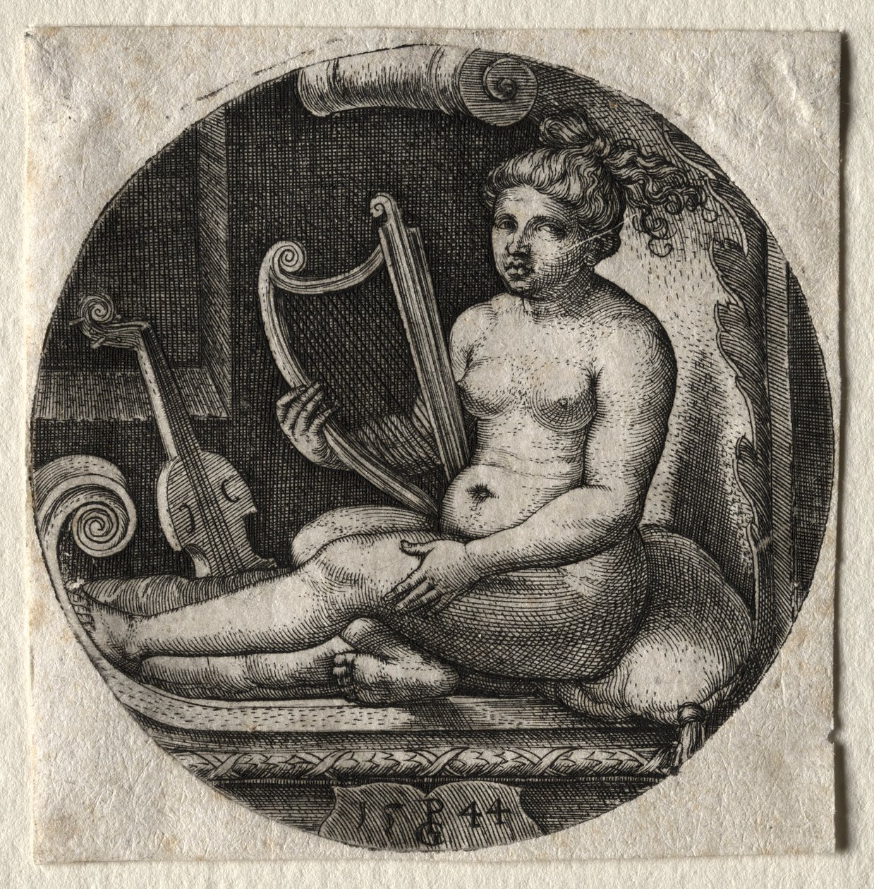 Harfiarz autorstwa Georg Pencz