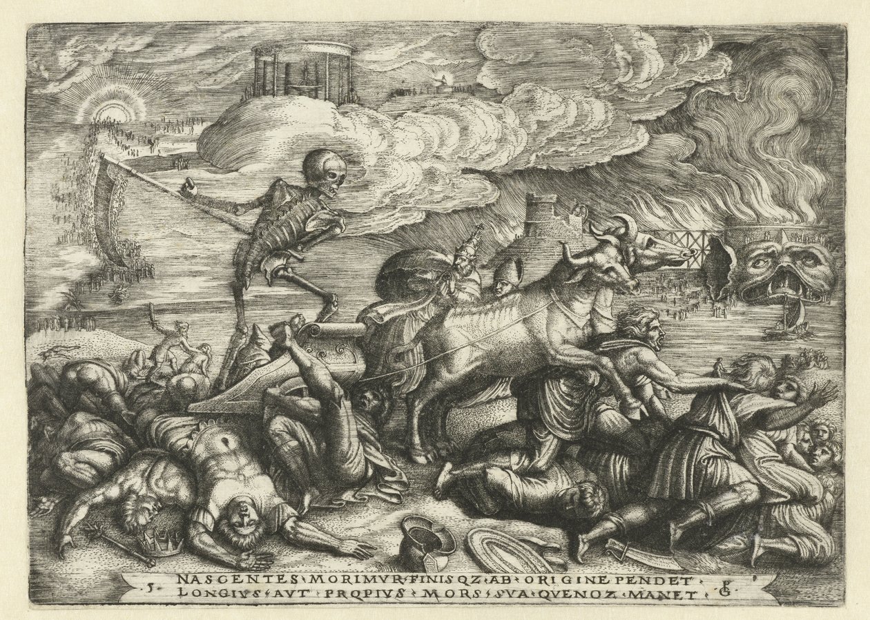 Triumf śmierci Sześć triumfów Petrarki (tytuł serii) autorstwa Georg Pencz