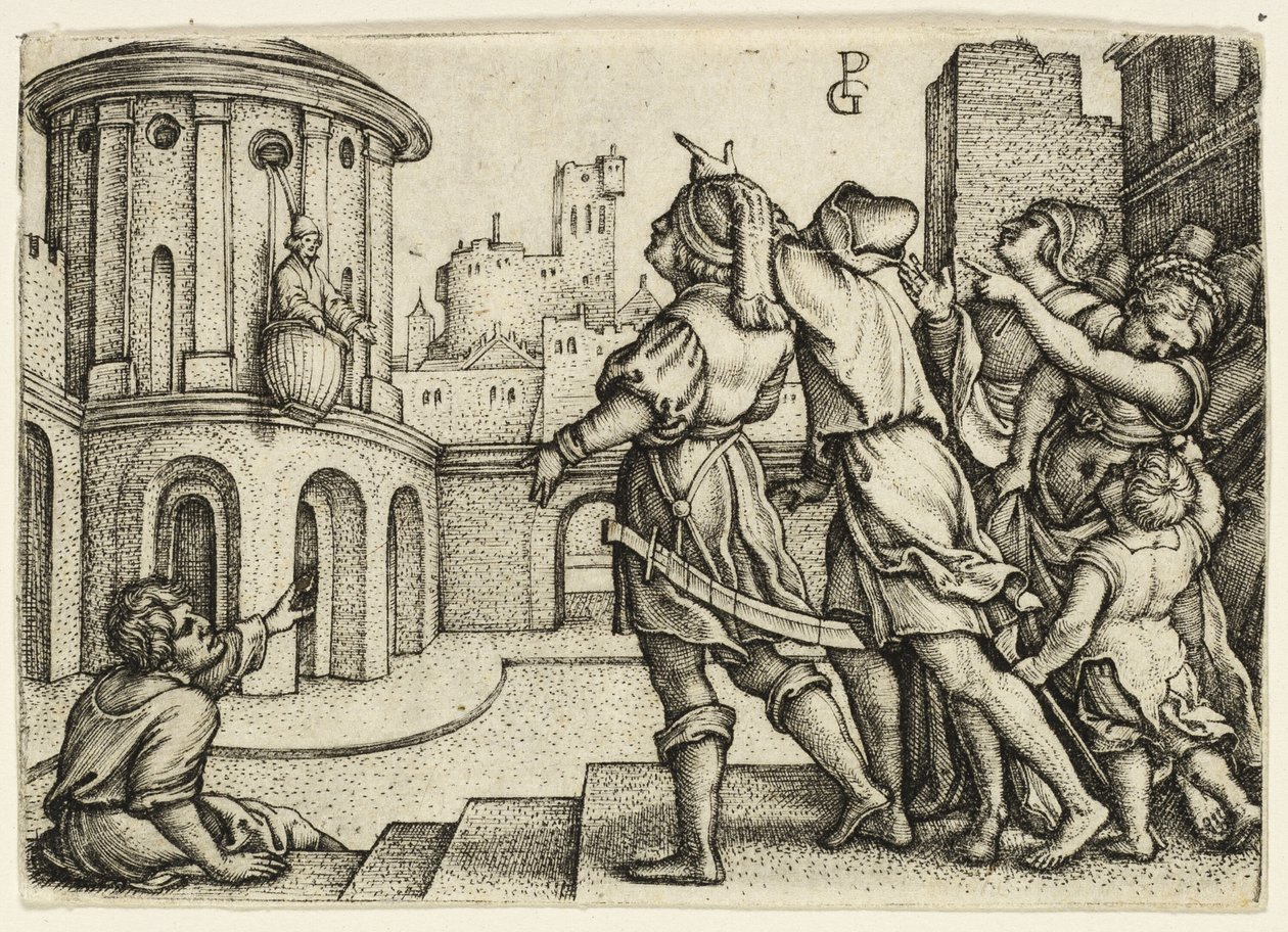 Wergiliusz Mag wiszący w Koszu autorstwa Georg Pencz