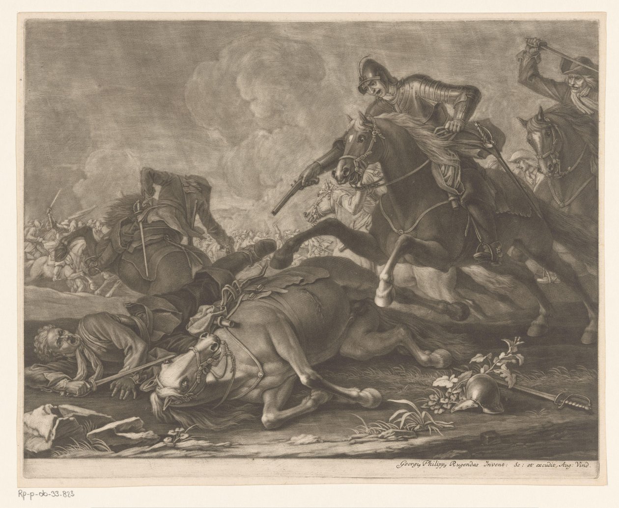 walka jeździecka autorstwa Georg Philipp Rugendas (I)