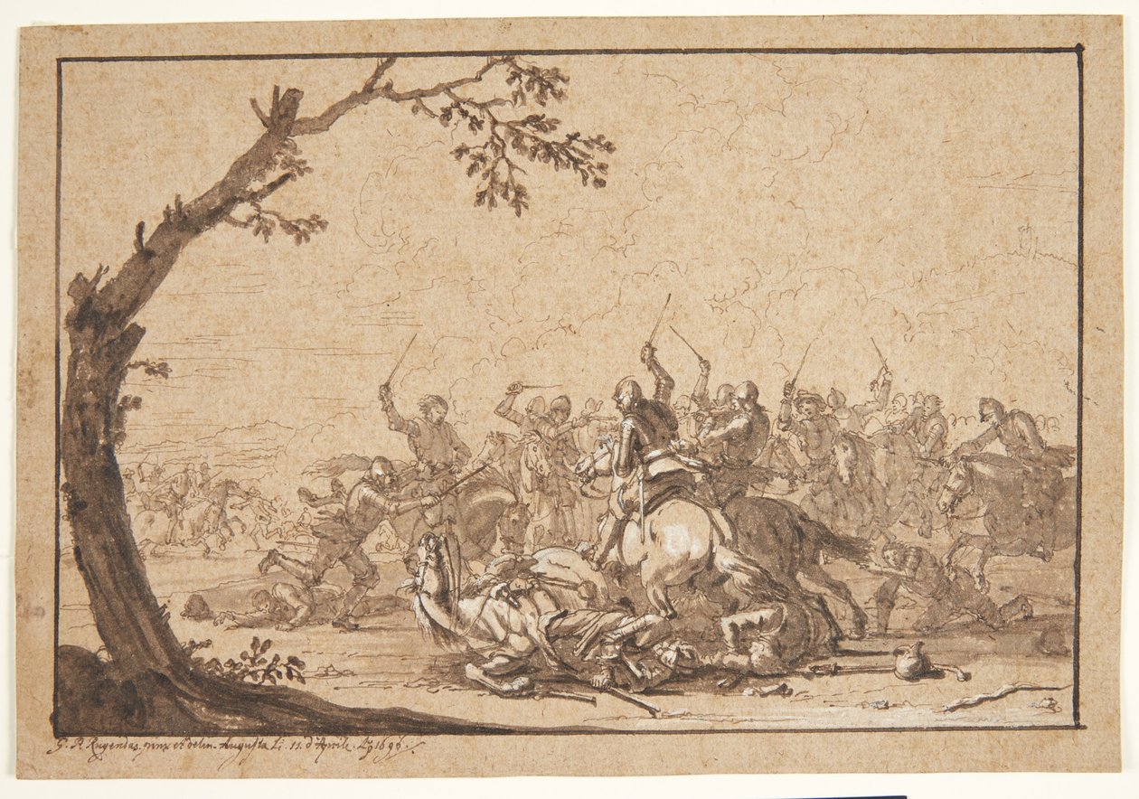 Szermierka jeździecka autorstwa Georg Philipp Rugendas