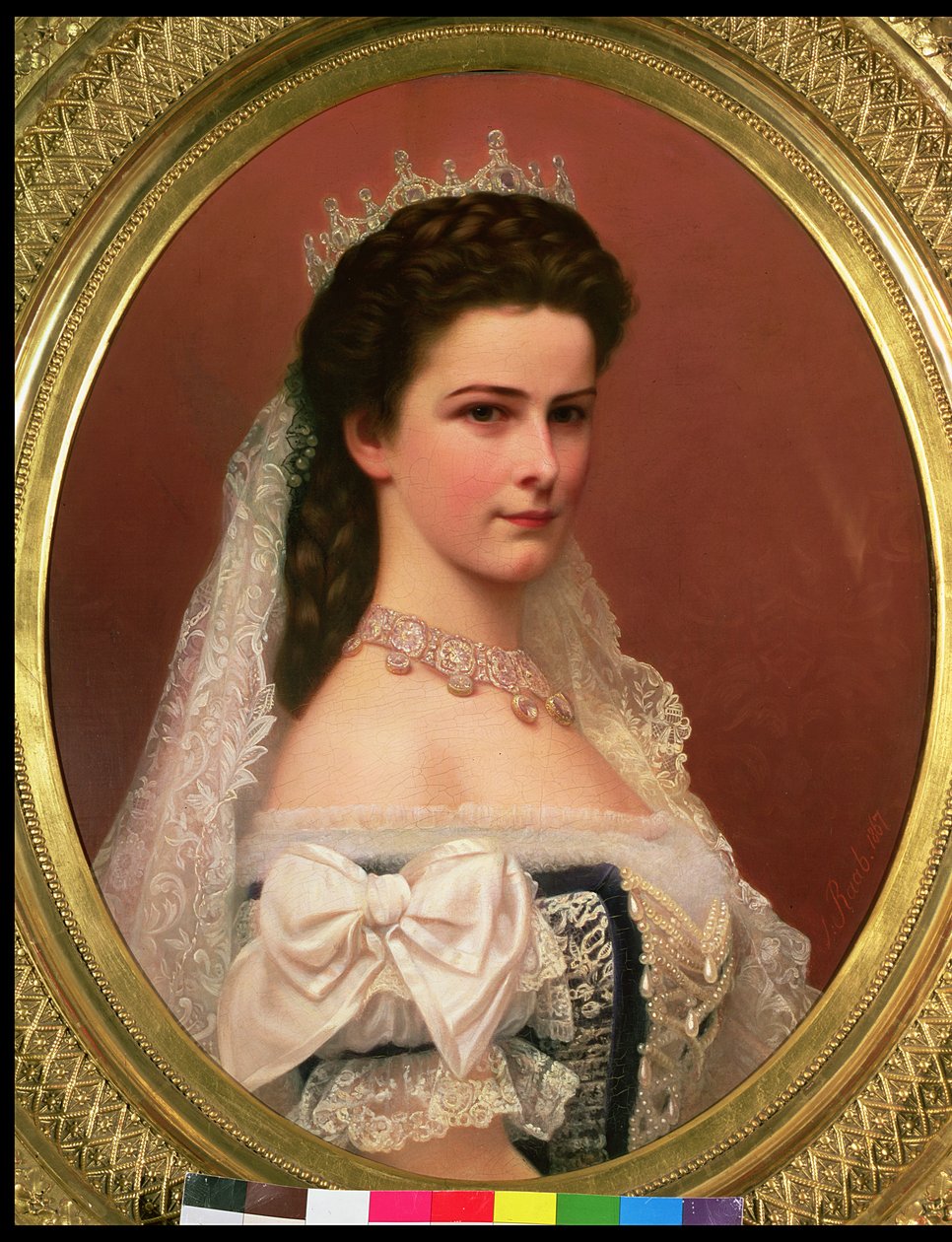 Cesarzowa Elżbieta Bawarska (1837-98) w stroju węgierskim, 1867 autorstwa Georg Raab