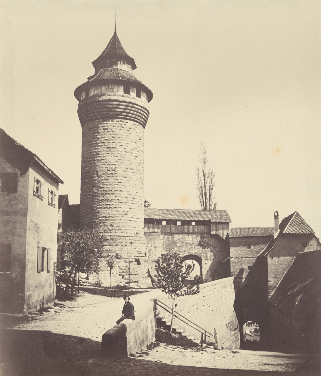 Der Runde Turm und der Festung in Nürnberg (Okrągła wieża i twierdza w Norymberdze), ok. 1852 (zdjęcie) autorstwa Georg Schmidt