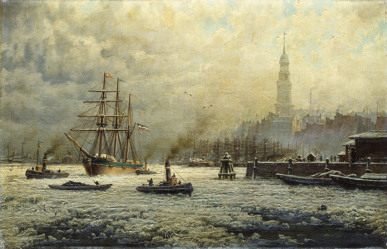 Port w Hamburgu, 1893 autorstwa Georg Schmitz