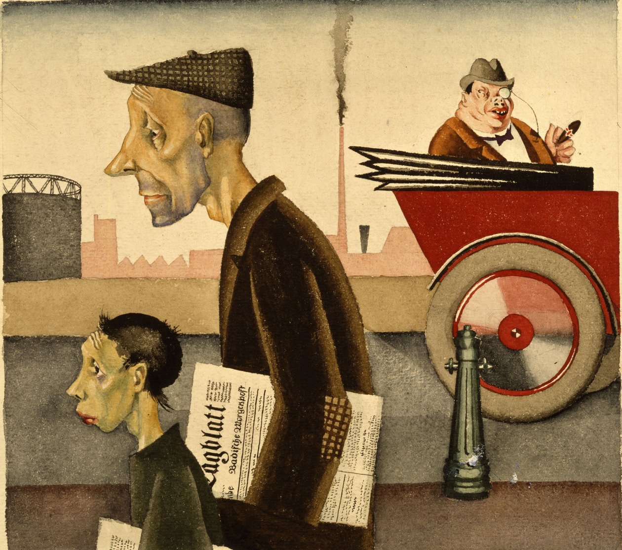 Ludzie z gazety par Georg Scholz (1890-1945) autorstwa Georg Scholz