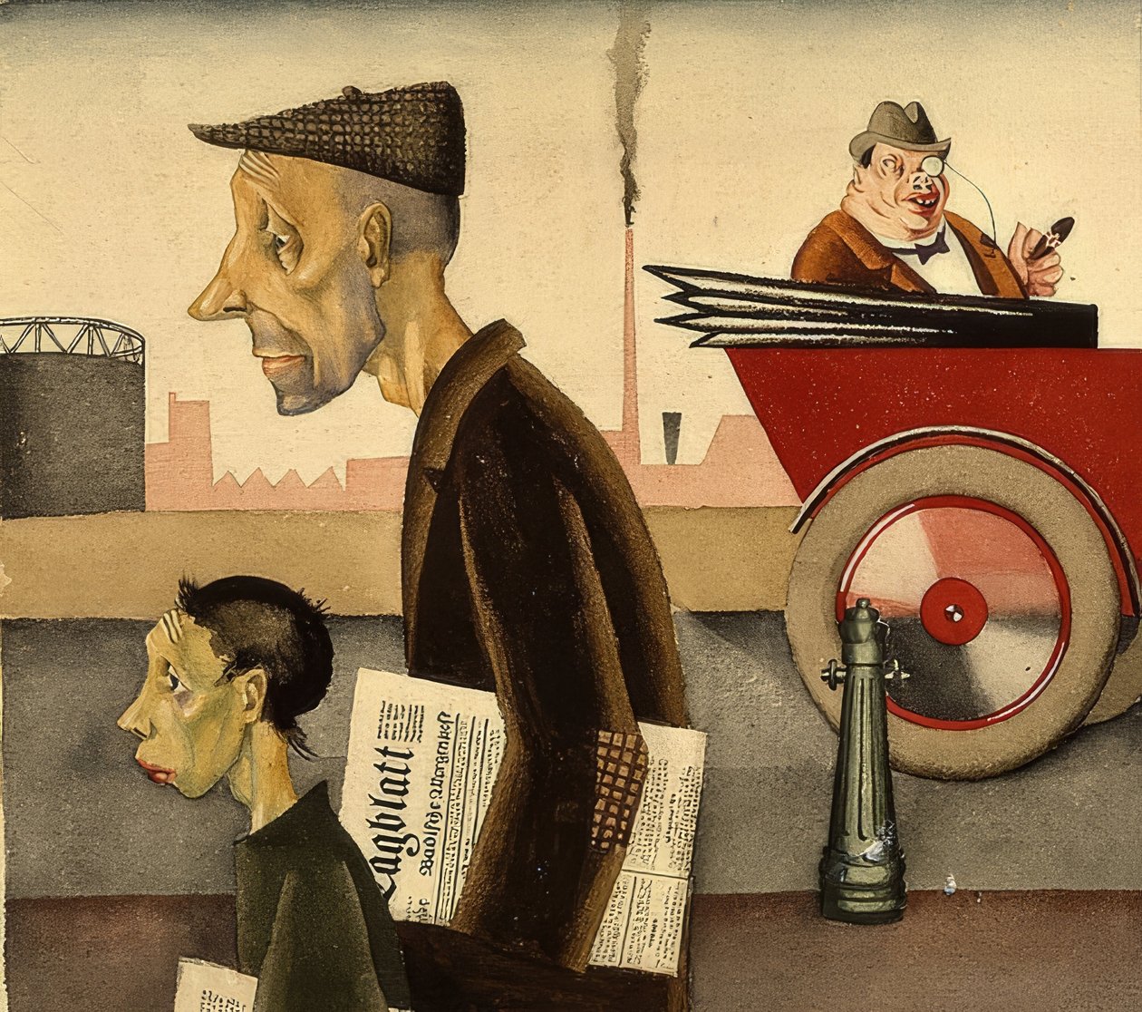 Nośnik gazet. Około 1921 autorstwa Georg Scholz