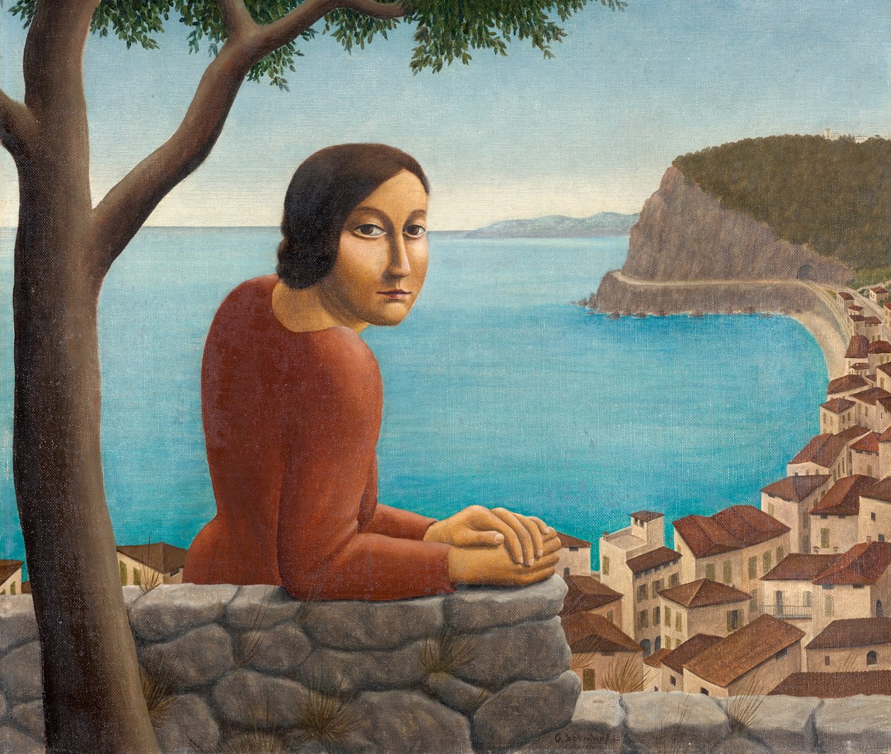 Dziewczyna w Southern Bay autorstwa Georg Schrimpf