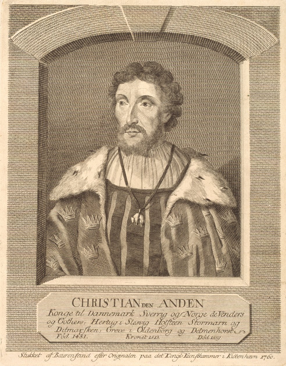 Chrześcijanin II autorstwa Georg Vilhelm Baurenfeind