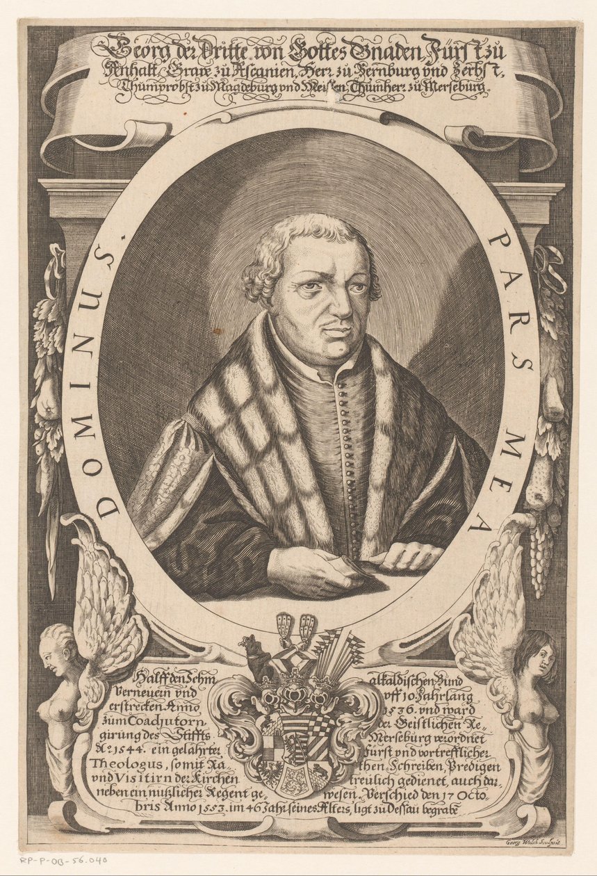 Portret Jerzego III, księcia Anhalt-Dessau autorstwa Georg Walch