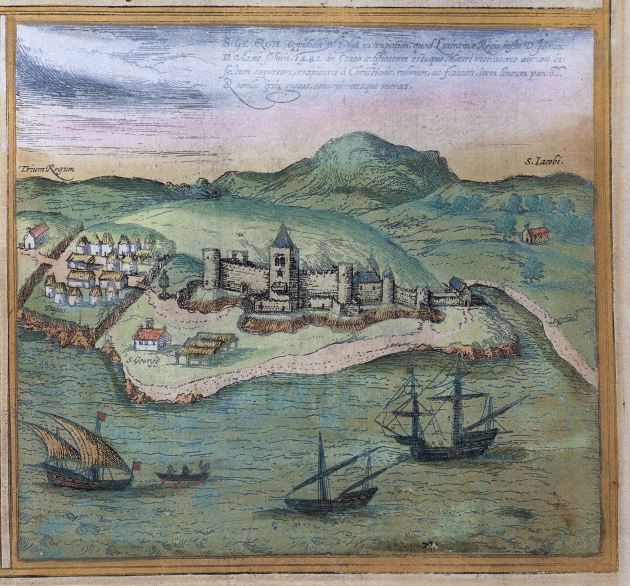 Elmina z Miast Świata, ok.1572 autorstwa Georg Braun und Franz Hogenberg