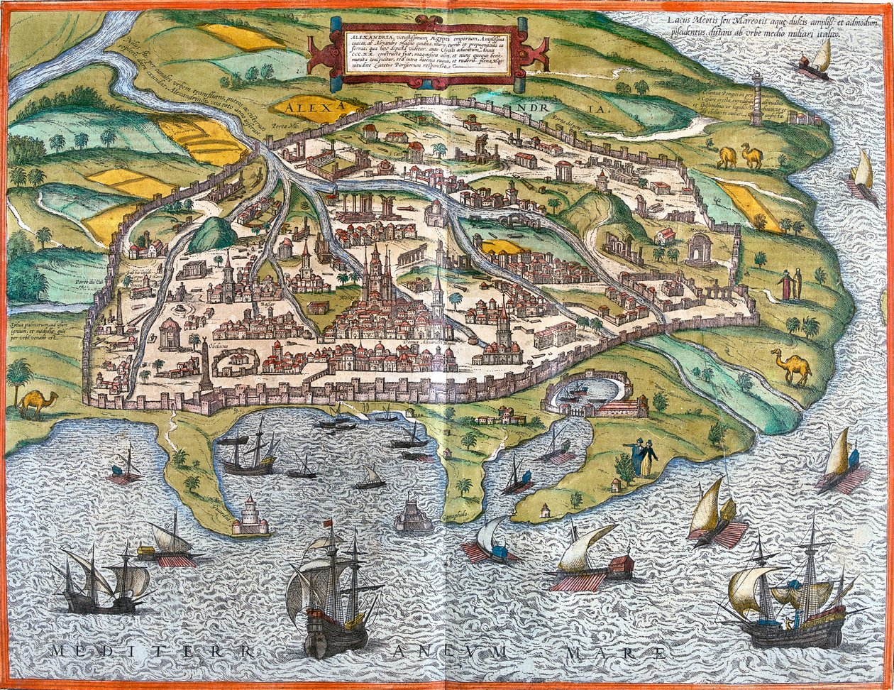 Aleksandria, Egipt autorstwa Georg and Hogenberg Franz (1535 90) Braun