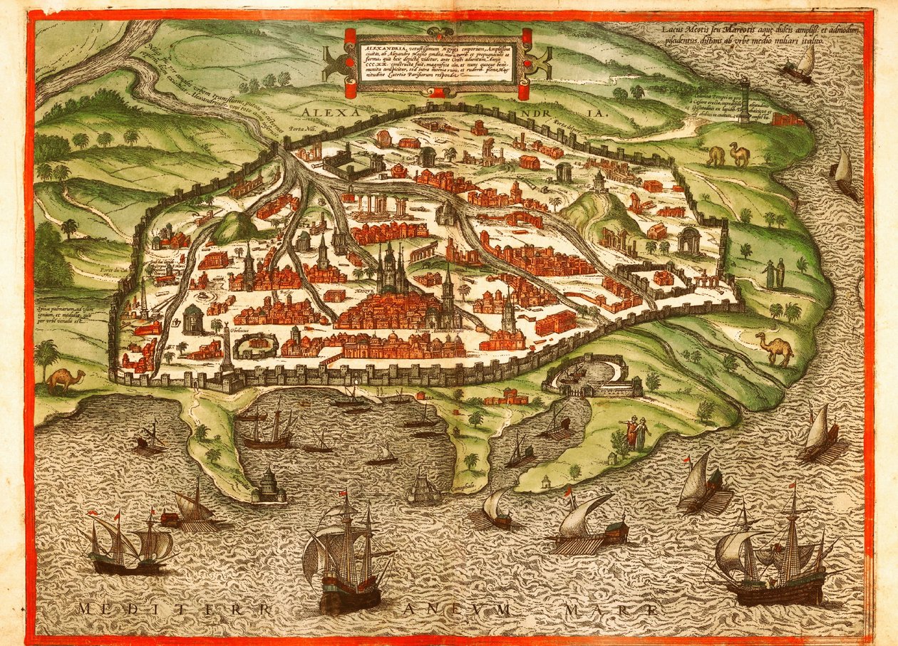 Aleksandria, Egipt autorstwa Georg and Hogenberg Franz (1535 90) Braun