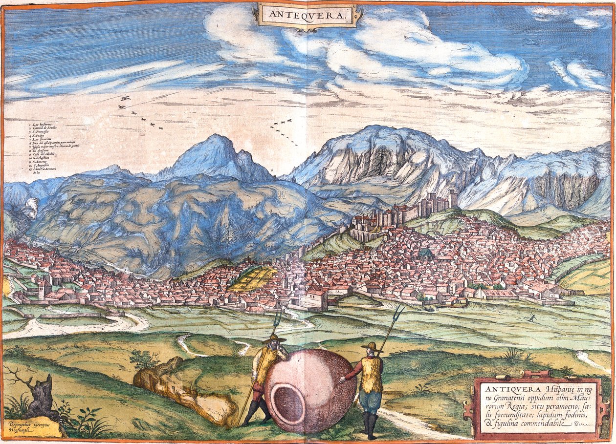 Antequera, Hiszpania autorstwa Georg and Hogenberg Franz (1535 90) Braun