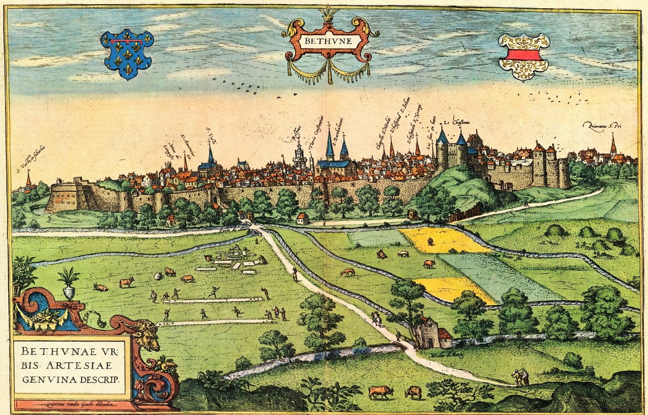 Bethune autorstwa Georg and Hogenberg Franz (1535 90) Braun