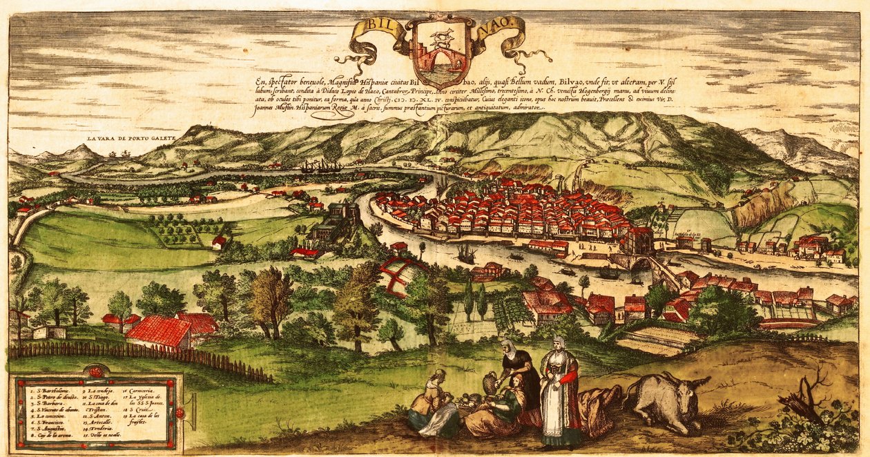 Bilbao autorstwa Georg and Hogenberg Franz (1535 90) Braun