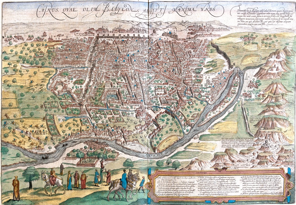 Kair, Egipt autorstwa Georg and Hogenberg Franz (1535 90) Braun