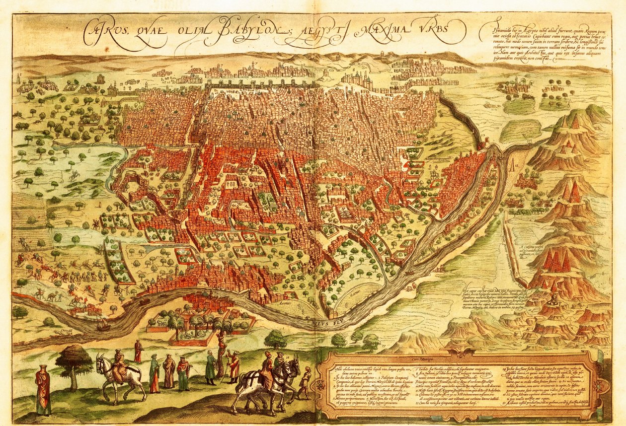 Kair, Egipt autorstwa Georg and Hogenberg Franz (1535 90) Braun