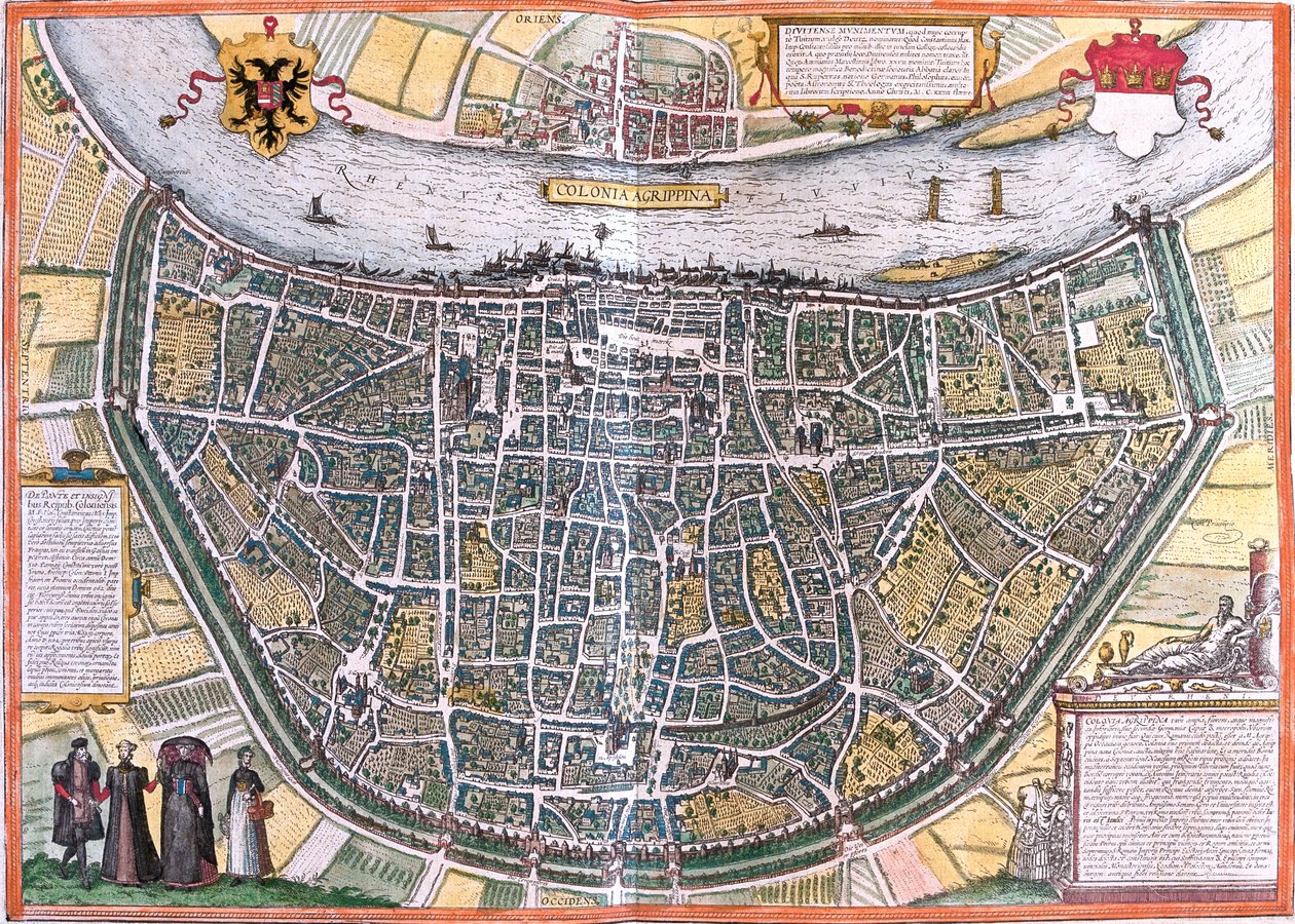 Kolonia, Niemcy autorstwa Georg and Hogenberg Franz (1535 90) Braun